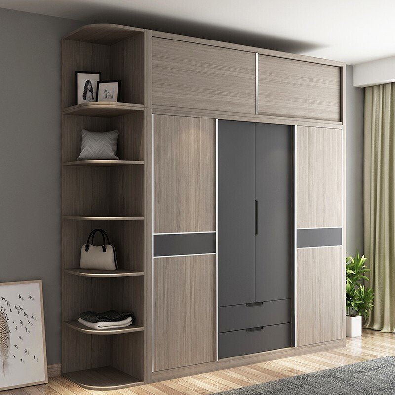 Modern style bedroom furniture easy assemble wooden dressing closet ...