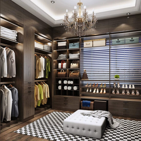 High-End Luxury Walk-in Closet with Glass Door – CBMmart