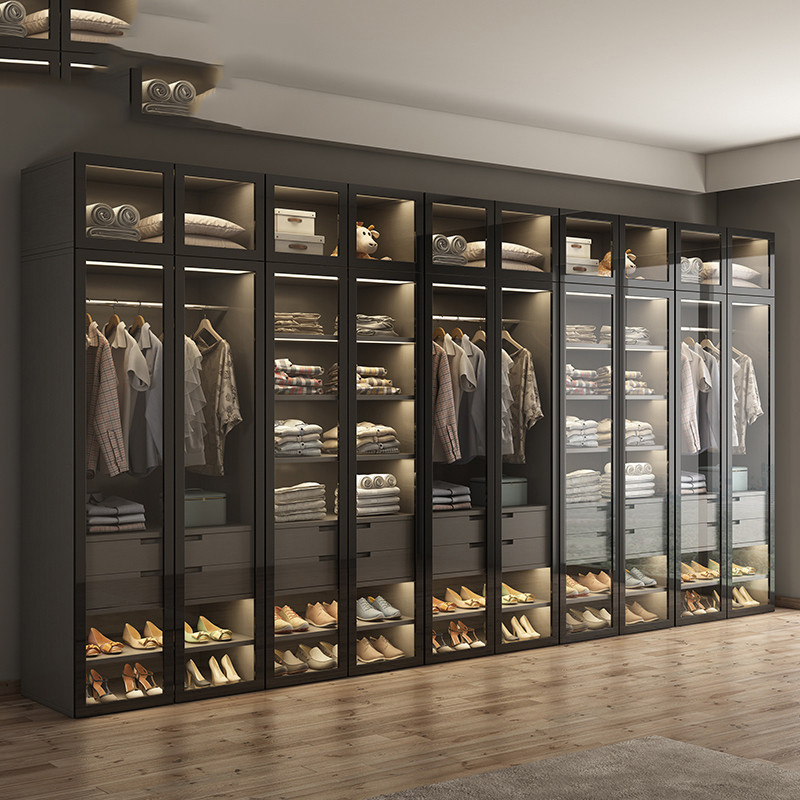 High-End Luxury Walk-in Closet with Glass Door – CBMmart