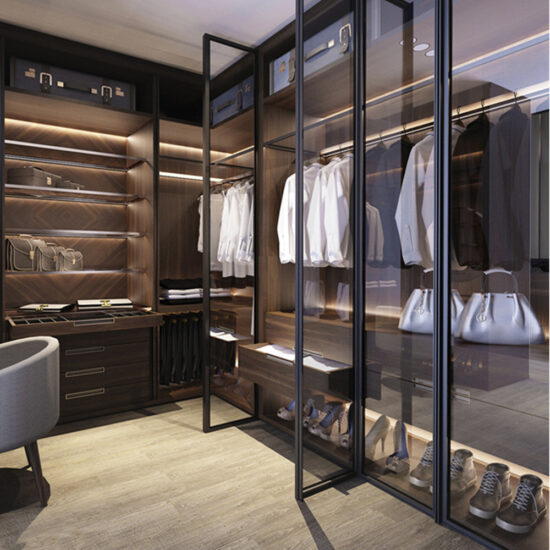 High-End Luxury Walk-in Closet with Glass Door – CBMmart