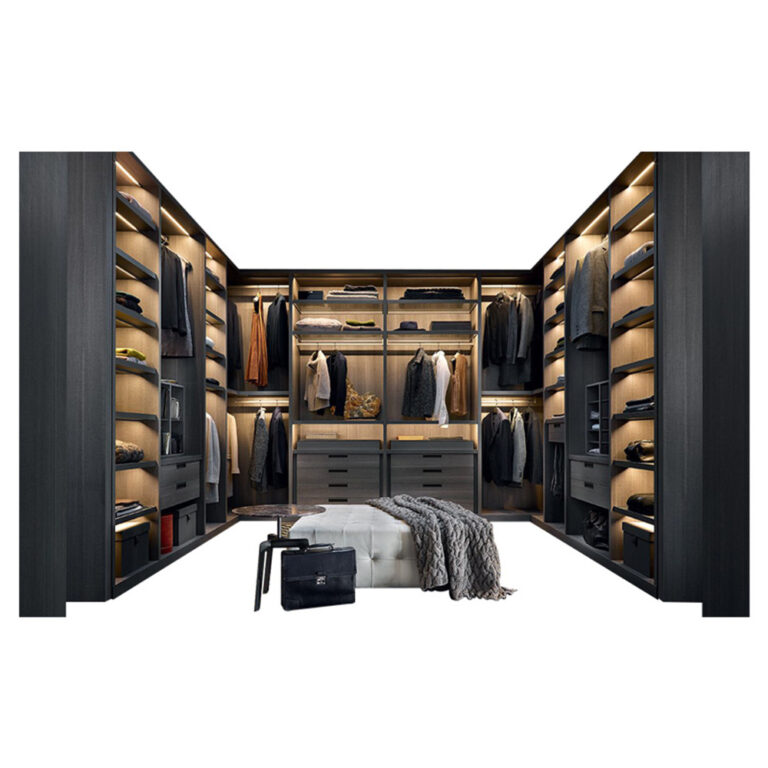 High End Luxury Walk In Closet With Glass Door Cbmmart